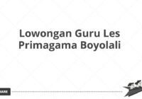 Lowongan Guru Les Primagama Boyolali