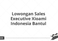 Lowongan Sales Executive Xioami Indonesia Bantul