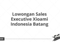 Lowongan Sales Executive Xioami Indonesia Batang