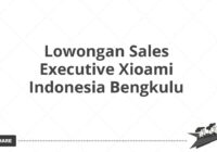 Lowongan Sales Executive Xioami Indonesia Bengkulu