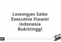 Lowongan Sales Executive Xioami Indonesia Bukittinggi