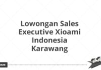 Lowongan Sales Executive Xioami Indonesia Karawang